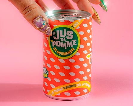 Canette de Jus de pomme de Normandie consommation